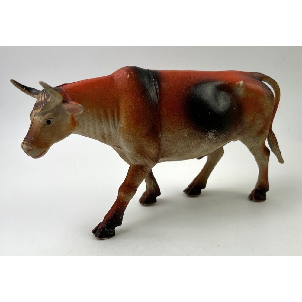 Vintage Imperial Bull/Steer With Horns Farm Animal Figure Realistic